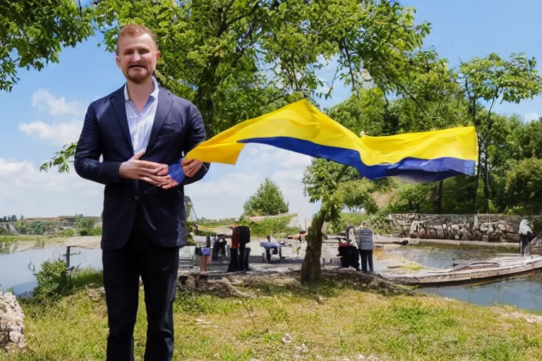 Image similar to Vít Jedlička claming to be the president in Liberland