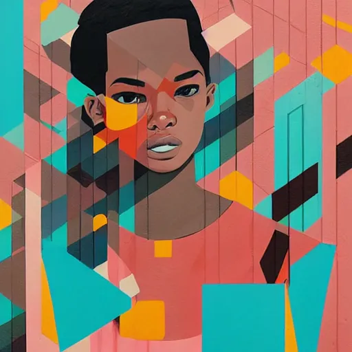 Prompt: Kingston Jamaica painting by Sachin Teng, asymmetrical, Organic Painting , Hard Light and long shadows Matte Painting, geometric shapes, hard edges, graffiti, street art:2 by Sachin Teng:4