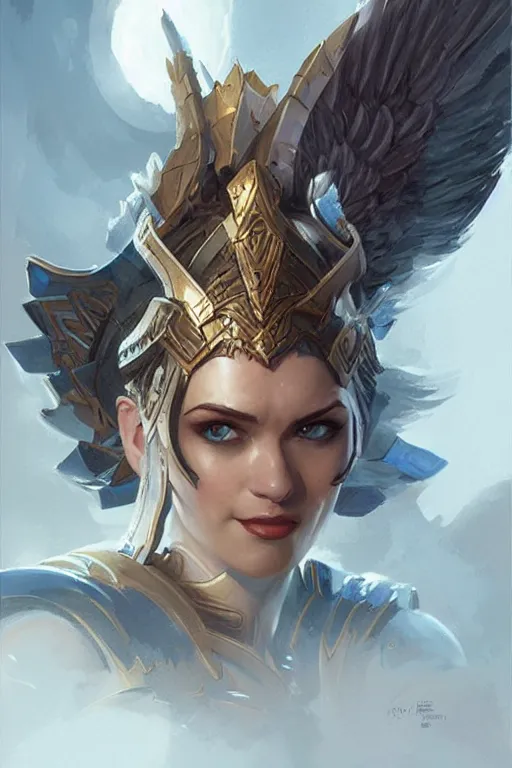 Image similar to amazon valkyrie athena, d & d, fantasy, portrait, highly detailed, headshot, digital painting, trending on artstation, concept art, sharp focus, illustration, art by artgerm and greg rutkowski and magali villeneuve