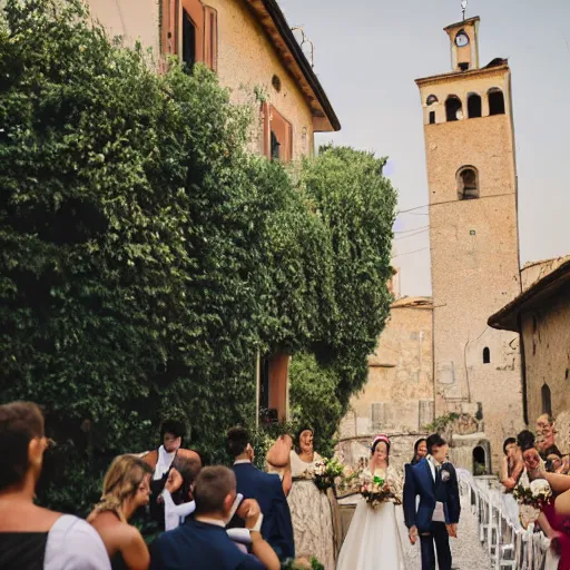 Prompt: a wedding in italy