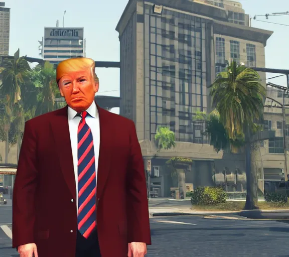 Prompt: gta v loading screen donald trump joe biden ivanka trump