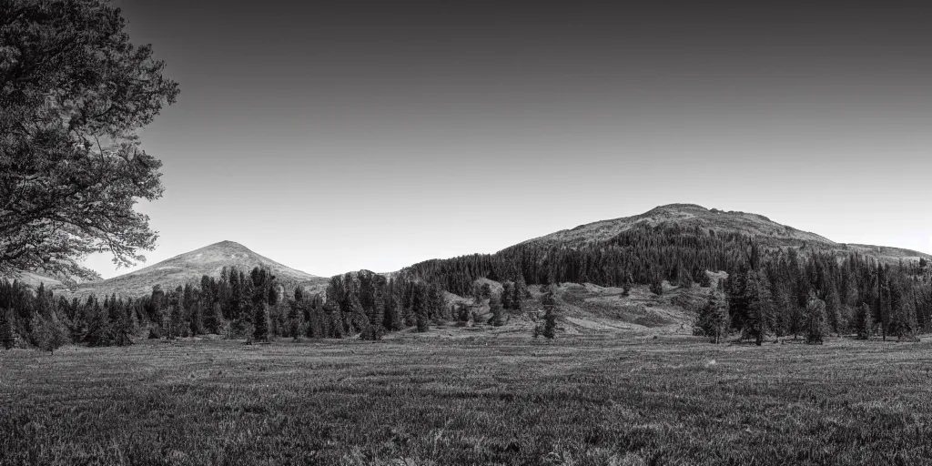 Prompt: landscape in the style of ansel adams