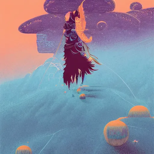 Image similar to illustration of Courage, by Victo Ngai and James Gilleard and Bruce Pennington