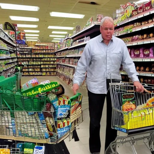 Image similar to bigfoot shopping on a supermarket