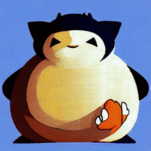 Prompt: Snorlax pondering his Orb
