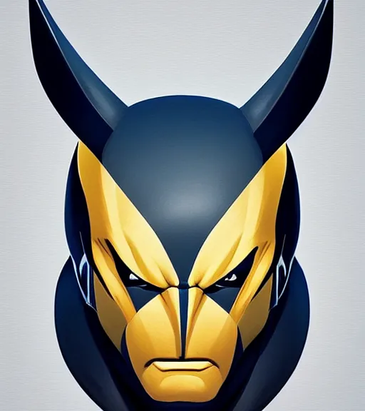 Image similar to face icon stylized minimalist wolverine, loftis, cory behance hd by jesper ejsing, by rhads, makoto shinkai and lois van baarle, ilya kuvshinov, rossdraws global illumination