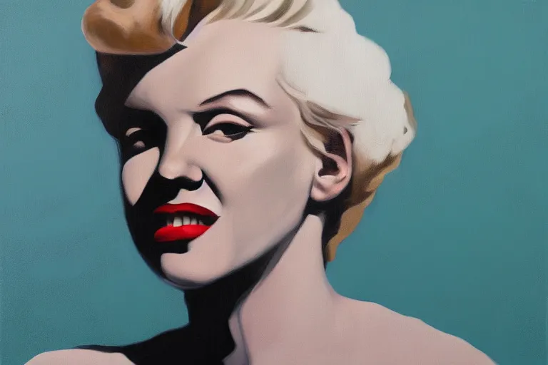 Image similar to portrait of merlyn monroe artwork by tim eitel