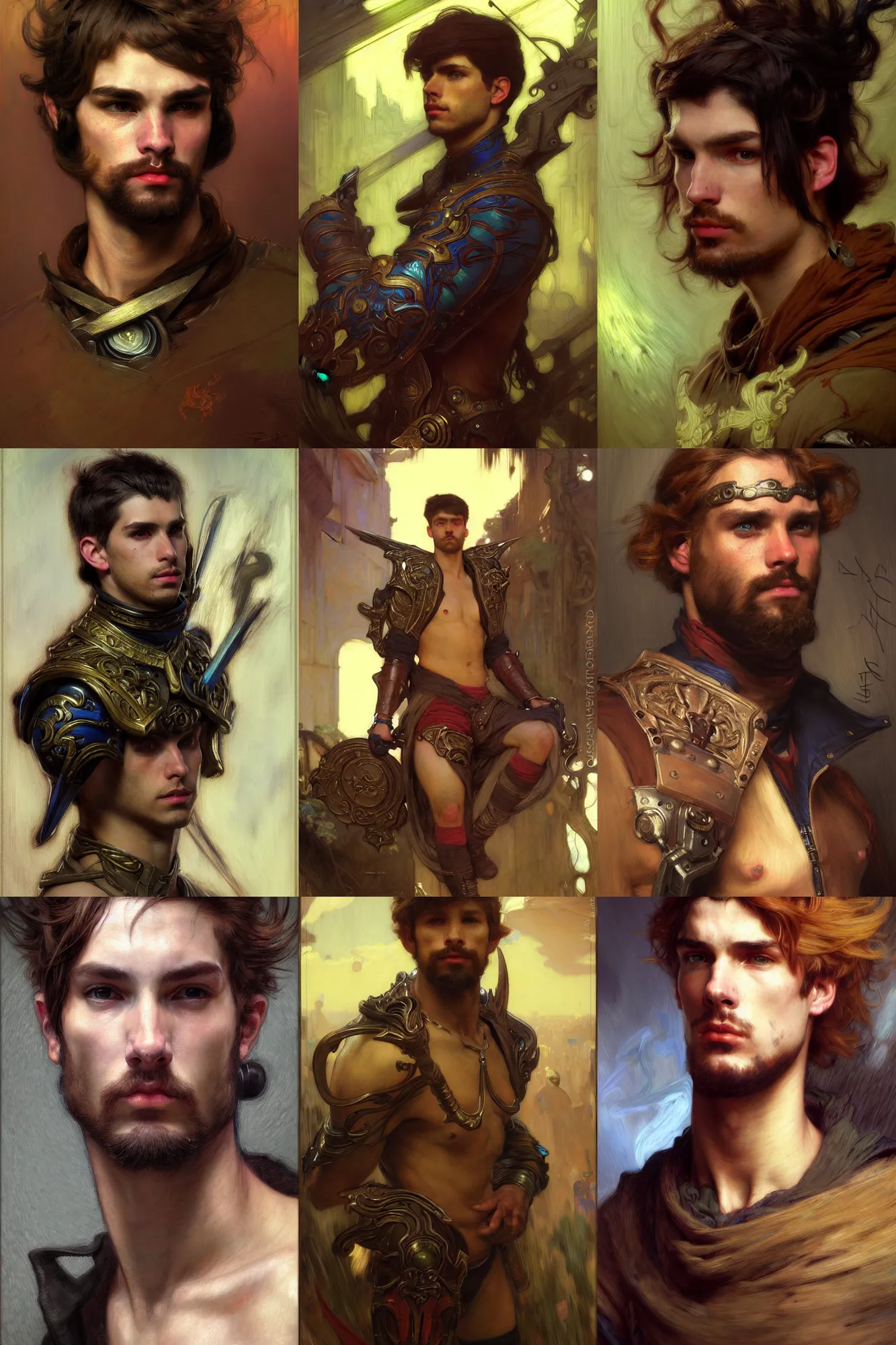 Prompt: realistic portrait beautiful concept art of a male league of legend character, created by tristan eaton, gaston bussiere and john everett millais, jules bastien lepage, john william waterhouse, jean leon gerome, high detailed, smooth draw, synthwave neon retro, intricate, trending on artstation