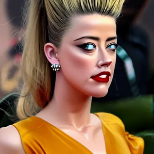 Image similar to gourd gourd shaped into the face of amber heard