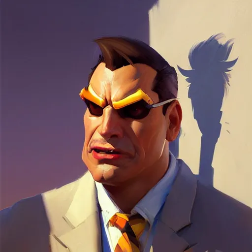 Image similar to greg manchess portrait painting of casino mouth as overwatch character, medium shot, asymmetrical, profile picture, organic painting, sunny day, matte painting, bold shapes, hard edges, street art, trending on artstation, by huang guangjian and gil elvgren and sachin teng