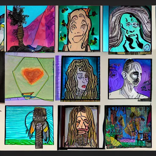 Image similar to all ai art generators in a small room, collectively trying to create their best representations of the prompts that are inputted, the ai art generators are under pressure, some of them are sweating, illustration, sharpen
