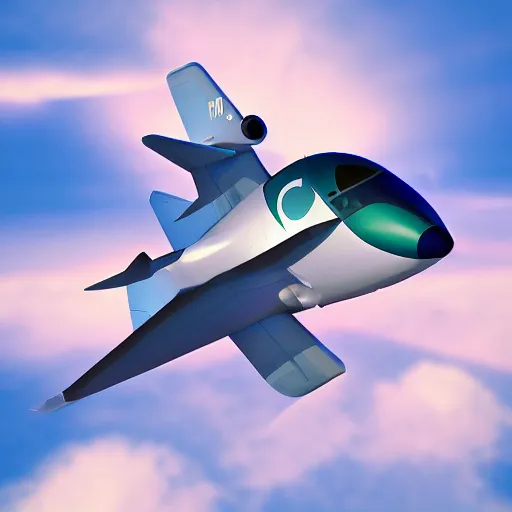 Image similar to app icon, flight, sky, 3d render, full colour, Pixar style,