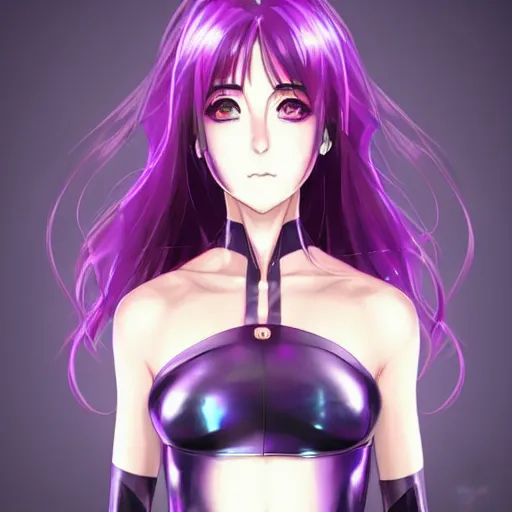 Prompt: half - electric woman, very very anime, cute - fine - face, pretty face, oil slick hair, realistic shaded perfect face, extremely fine details, realistic shaded lighting, dynamic background, artgerm, 8 k ultra realistic, highly detailed, trending on artstation, 4 k