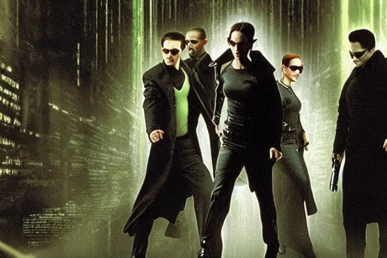 Prompt: scene from the matrix covenant