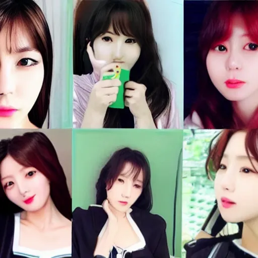 Image similar to korean female idol selfie