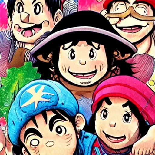 Image similar to amazing manga cover of El Chavo del 8 by Yusuke Murata hyper detailed fullcolor