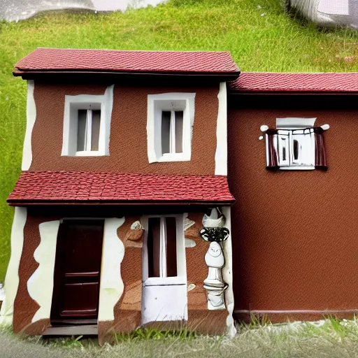 Prompt: une maison en chocolate