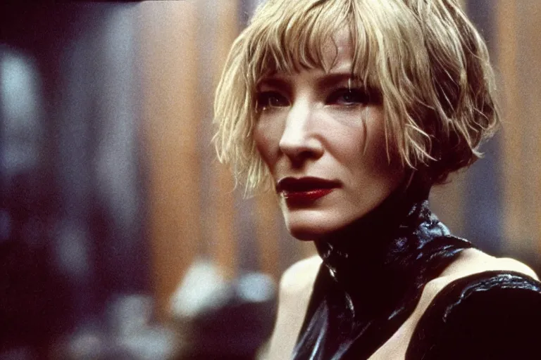 Image similar to cate blanchett in blade runner, movie still