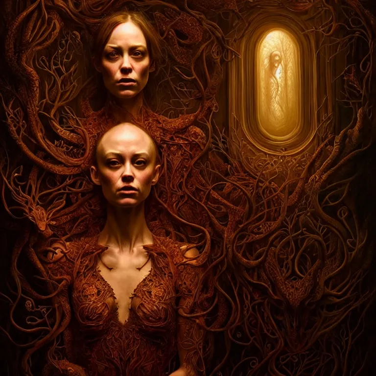 Image similar to epic professional digital art of hungry lindsay, ambient lighting, painted, intricate, detailed, foreboding, by leesha hannigan, wayne haag, reyna rochin, ignacio fernandez rios, mark ryden, iris van herpen,, epic, stunning, gorgeous, much wow, cinematic, masterpiece.