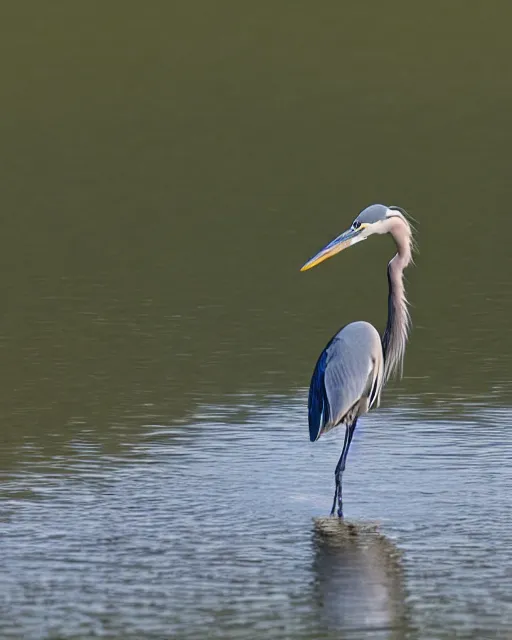 Prompt: 'a full view of a heron typing on a laptop', zoomed out, zoomed out, zoomed out