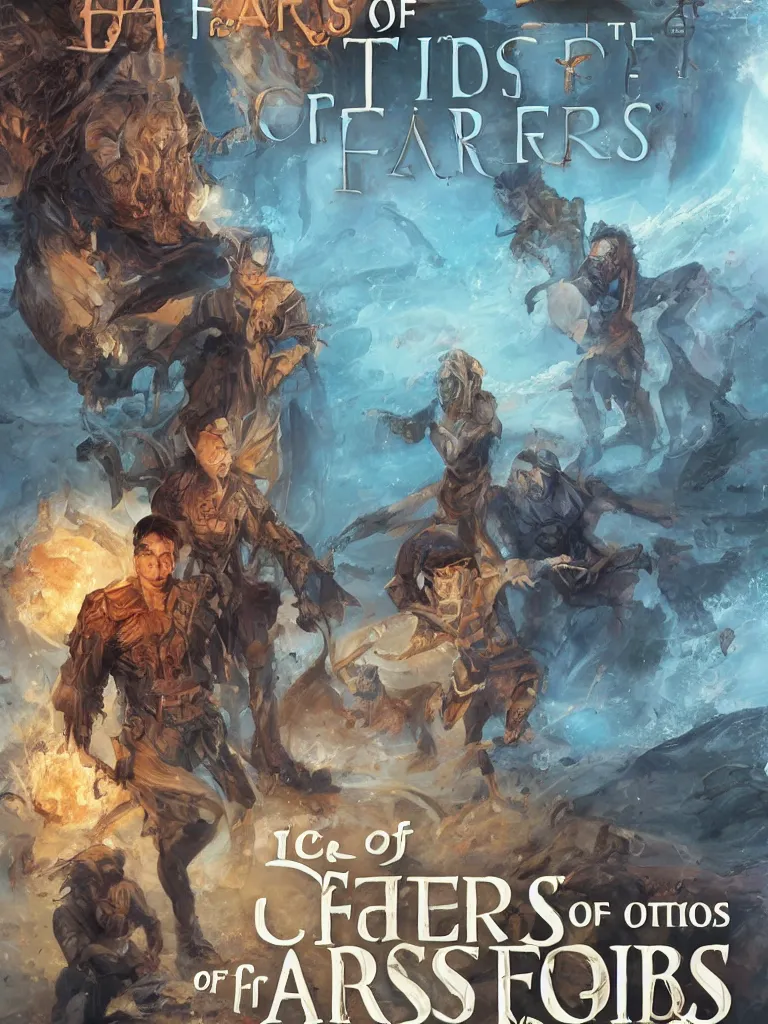 Image similar to book cover for the tides of fears, action adventure