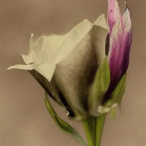 Image similar to The print is a beautiful and haunting work of art of a series of images that capture the delicate beauty of a flower in the process of decaying. The colors are muted and the overall effect is one of great sadness. by Leticia Gillett, by Pete Turner tender, blocks