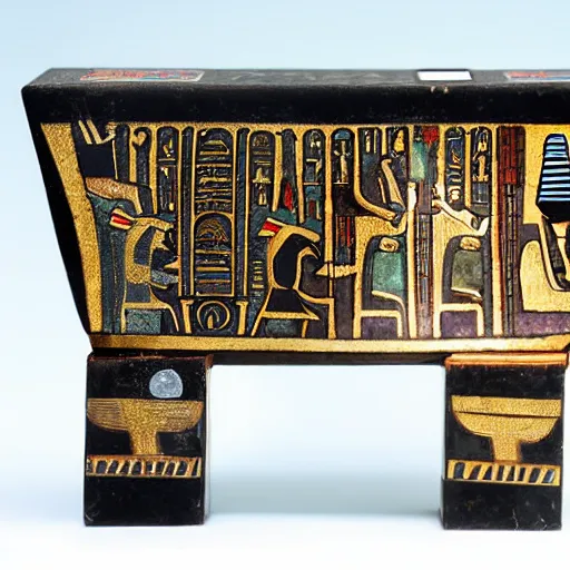 Prompt: ancient egyptian video game console