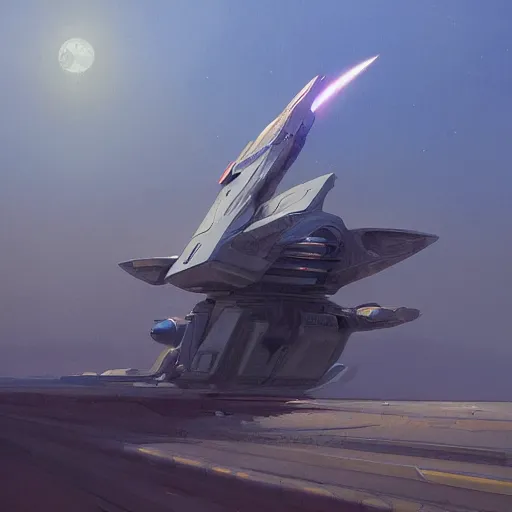 Image similar to spaceship by jean giraud concept art by anthony macbain greg rutkowski artstation