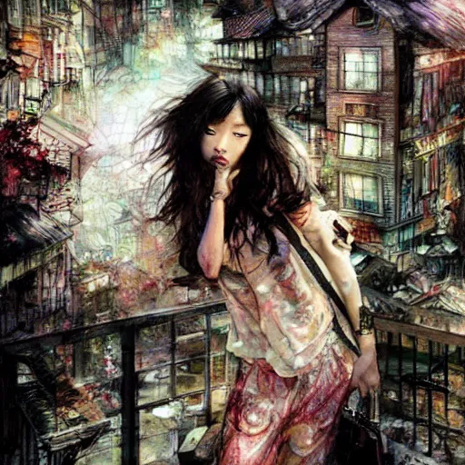 Prompt: Lee Jin-Eun by John Salminen, rule of thirds, seductive look, beautiful