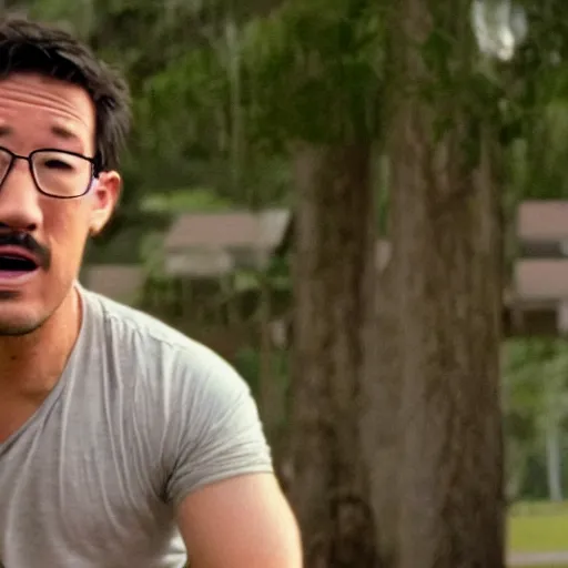 Prompt: markiplier in a scene from forest gump, movie still, 4 k, hd