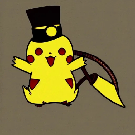 Prompt: Pikachu in a steampunk style