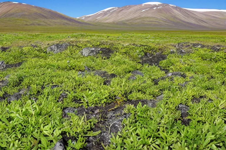 Image similar to plants growing in the Arctic