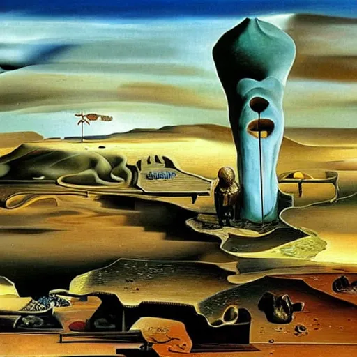 Prompt: A screenshot from Minas Terith, extra detailed, oil painting by Salvador Dali