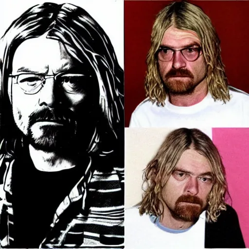 Image similar to Walter White as kurt cobain