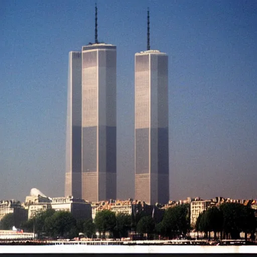 Image similar to twin towers 9/11 in France
