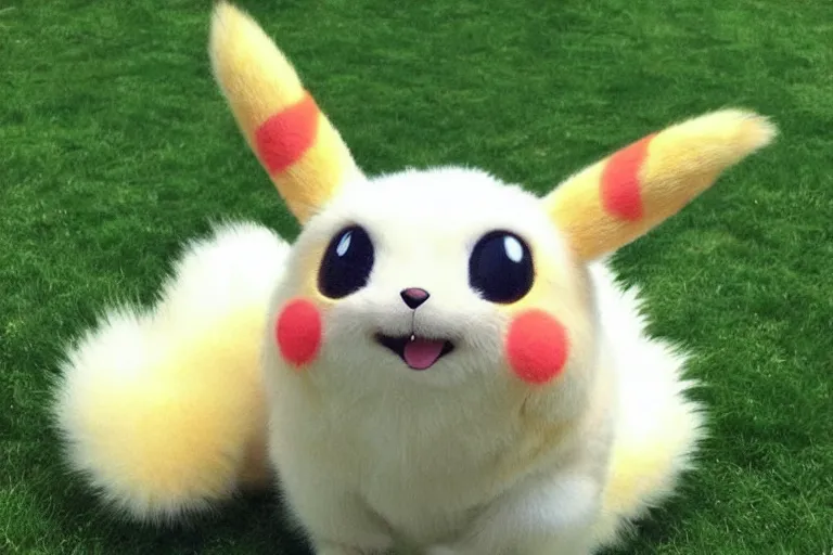 Image similar to real life pokemon, cute!!!, happy!!!, chunky!!!, content!!!, mischievous!!!, adorable!!!, fluffy!!!, ultra realistic!!!, golden hour, sharp focus