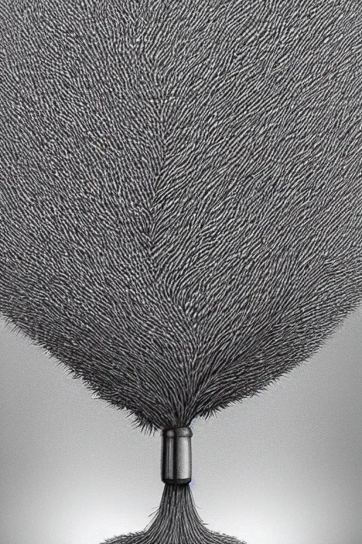 Prompt: an ant perspective view of a pompom tree, digital illustration by chris van allsburg and artgerm, surreal, photorealistic, award winning