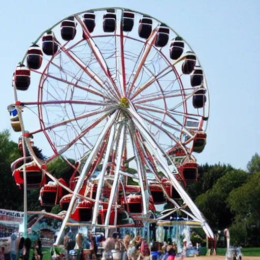 Prompt: Extreme scale ferris wheel