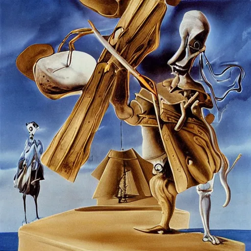 Image similar to lost chapter of dom quixote by salvador dali bunuel