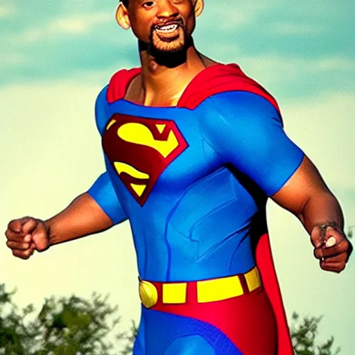 Prompt: will smith as superman