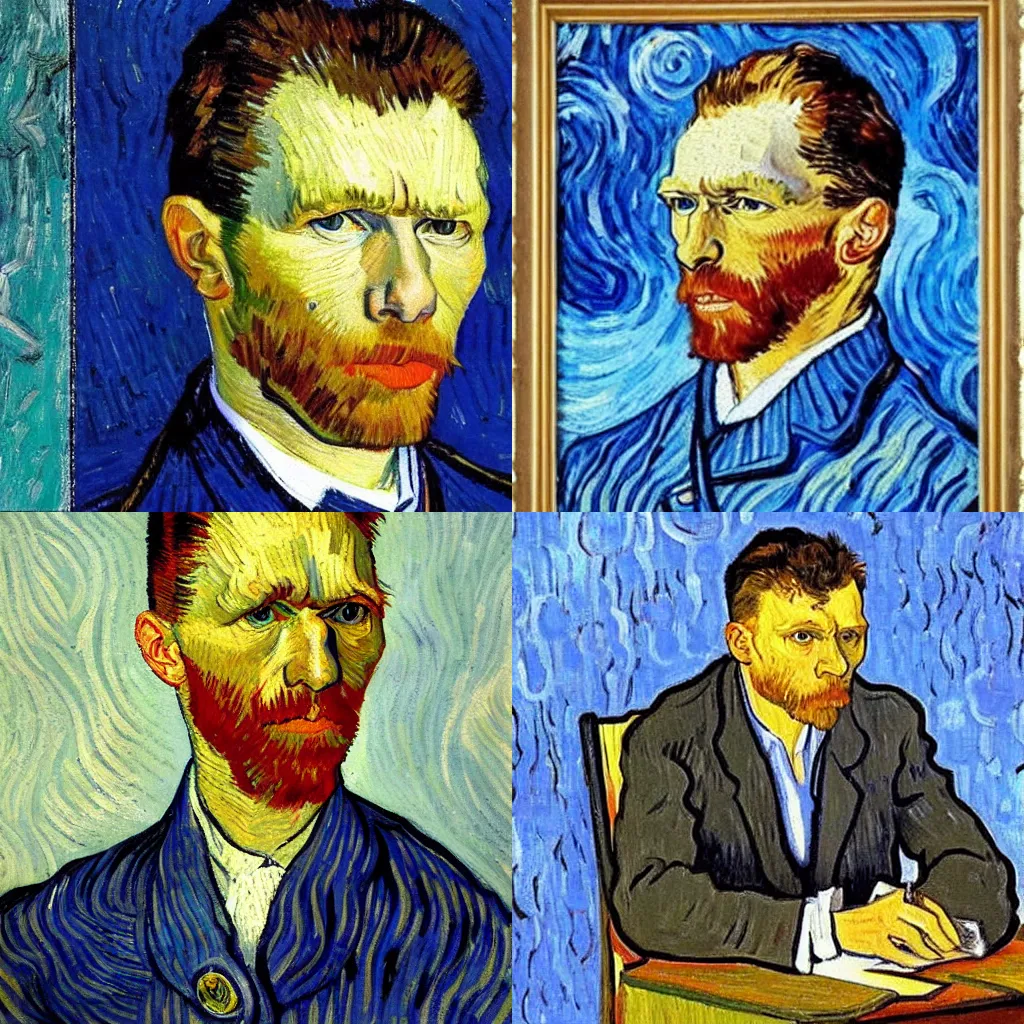 Prompt: Aleksandar Vučić, painting by Van Gogh