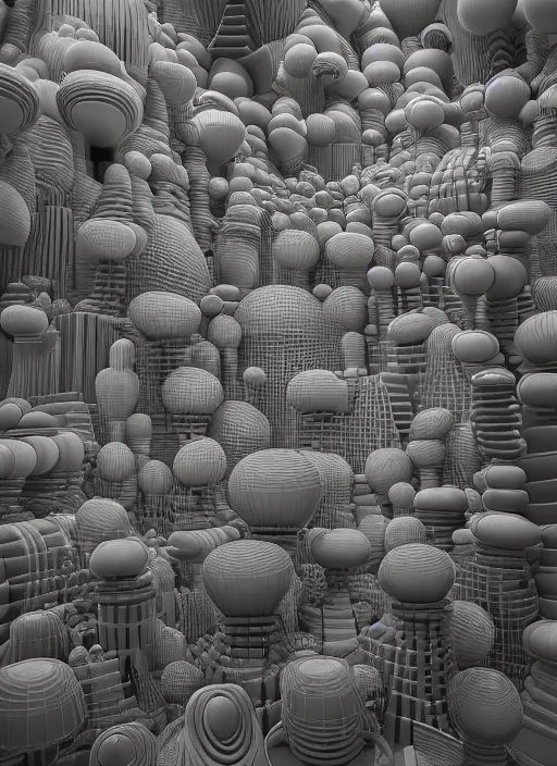 Prompt: highly detailed surreal vfx portrait of a 3 d brutalist landscape of stacks of recursive speakers, polyphonic ecstacy, vibrant vibrations, pulse projections, sonic power, ornate, hyperrealistic, octane render, chiaroscuro, inspired by james jean, android jones, beeple, rhads, alphonse mucha, frostbite 3 engine