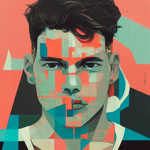 Image similar to George Coztanza profile picture by Sachin Teng, asymmetrical, Organic Painting , Matte Painting, geometric shapes, hard edges, graffiti, street art:2 by Sachin Teng:4