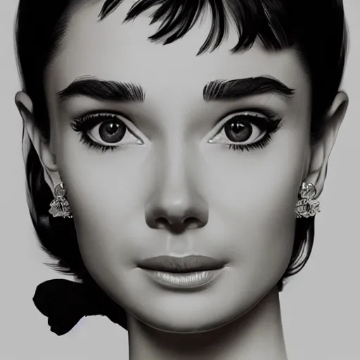 Prompt: portrait of audrey hepburn, highly detailed vfx portrait, unreal engine, sharp focus, smooth, greg rutkowski, loish, rhads, beeple, caspar david friedrich, makoto shinkai and lois van baarle, ilya kuvshinov, rossdraws, elegent, tom bagshaw, alphonse mucha, global illumination, detailed and intricate environment