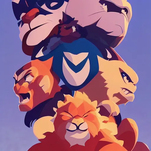 Image similar to face icon stylized minimalist thundercats, loftis, cory behance hd by jesper ejsing, by rhads, makoto shinkai and lois van baarle, ilya kuvshinov, rossdraws global illumination