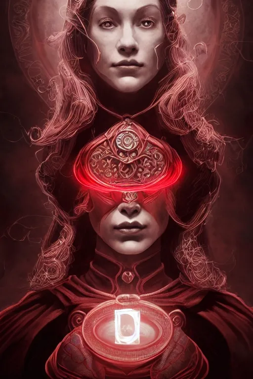 Prompt: Majestic and regal portrait of a female red Lantern, DC universe, Perfect face, beautiful, intricate, epic, elegant, menacing, fantasy, highly detailed, digital painting, hard focus, beautiful volumetric lighting, epic light, ultra detailed, Horror, souls, ghosts, smoke by Leesha Hannigan, Ross Tran, Thierry Doizon, Kai Carpenter, Ignacio Fernández Ríos