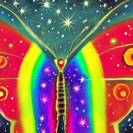 Prompt: rainbow cosmic butterfly