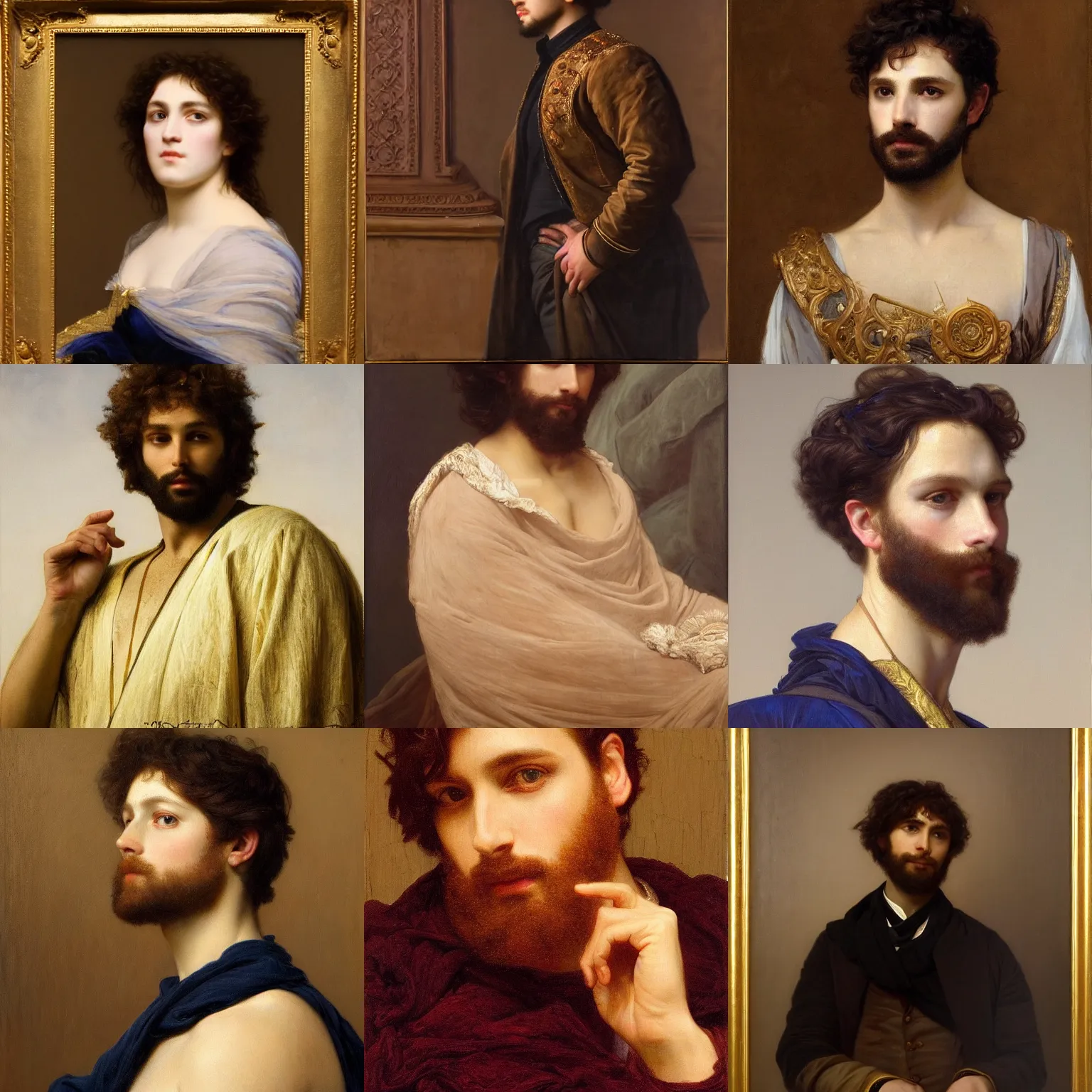 Prompt: the prince portrait by Alexandre Cabanel and Theodore Ralli and Nasreddine Dinet and Adam Styka, masterful intricate artwork. Oil on canvas, excellent lighting, high detail 8k