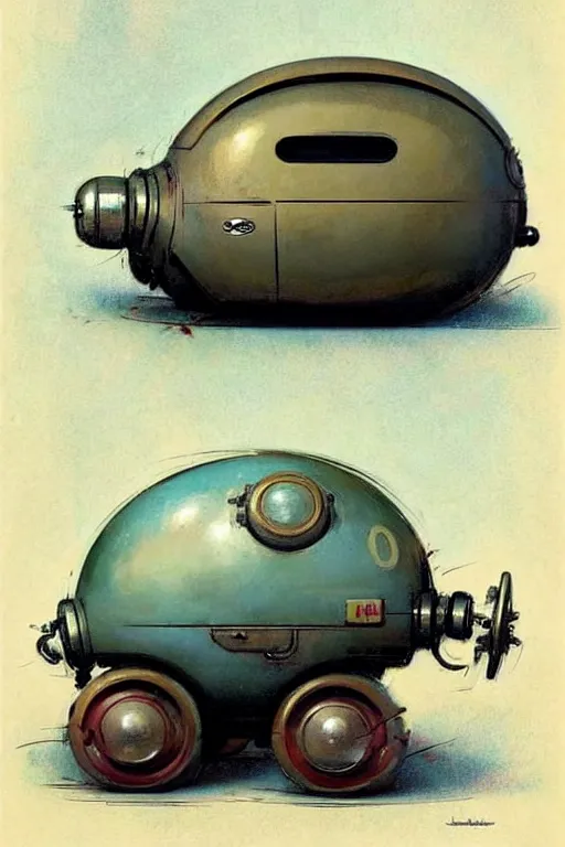 Image similar to ( ( ( ( ( 1 9 5 0 s retro future android robot fat robot mouse wagon. muted colors., ) ) ) ) ) by jean - baptiste monge,!!!!!!!!!!!!!!!!!!!!!!!!!