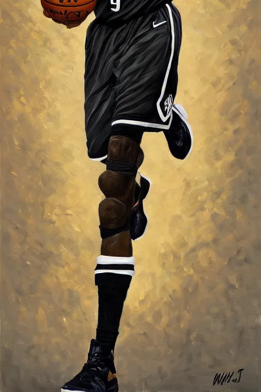 Image similar to full body portrait of the dictator of the brooklyn nets, 1 8 8 9, in full military garb, kevin durant, oil on canvas by william sidney mount, trending on artstation